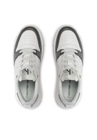 Calvin Klein Jeans Sneakersy Chunky Cupsole Laceup Metallic YW0YW007830LB Biały. Kolor: biały. Materiał: skóra #6
