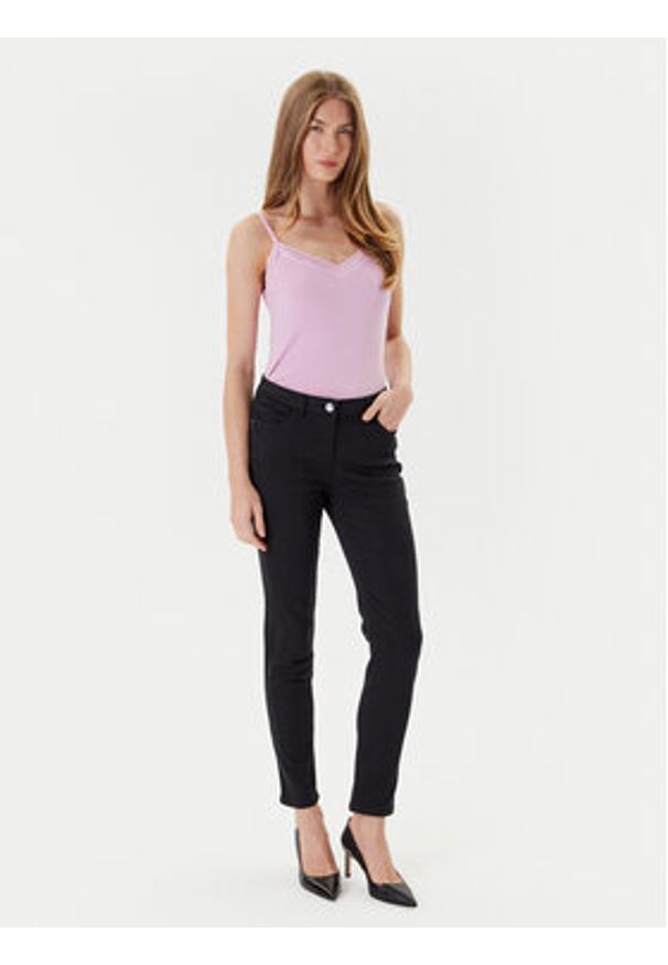 Morgan Top 192-BARBA.N Różowy Slim Fit. Kolor: różowy. Materiał: wiskoza
