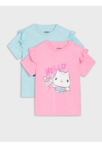 Sinsay - Koszulki z ozdobnymi falbanami 2 pack Gabby's Dollhouse - błękitny. Kolor: niebieski #1