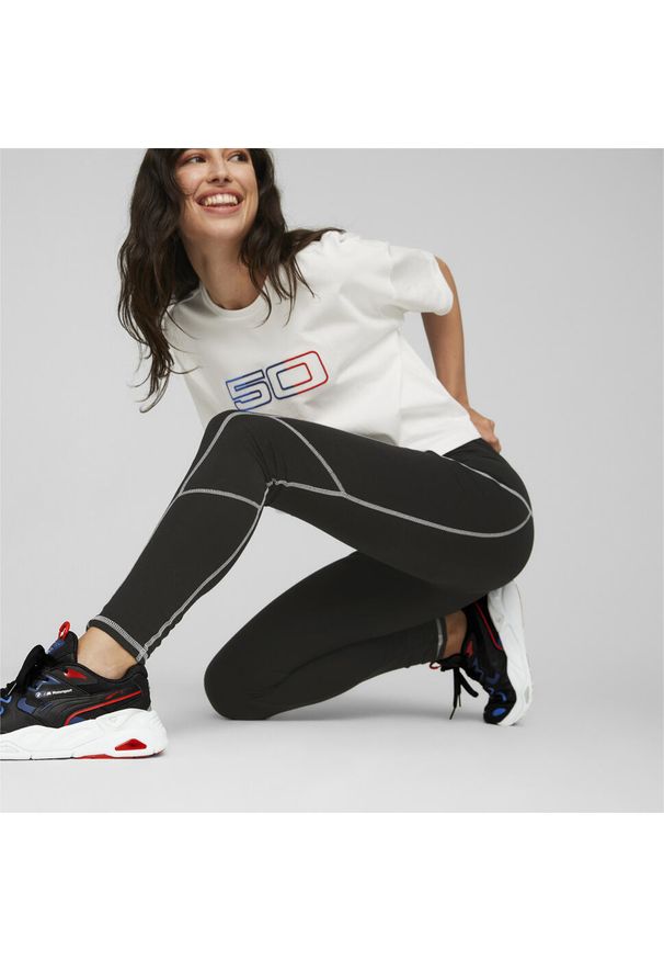 Legginsy Puma Bmw Mms Wmn Leggings, Dla obu płci. Kolor: czarny. Materiał: bawełna, materiał