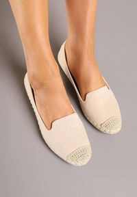 Renee - Beżowe Espadryle z Motywem Plecionki Ralomea. Okazja: na co dzień, na imprezę. Kolor: beżowy. Sezon: lato. Styl: elegancki, casual #6