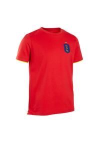 KIPSTA - Koszulka piłkarska dla dzieci Kipsta FF100 Hiszpania 2024. Kolor: czerwony. Materiał: materiał, bawełna. Sport: piłka nożna #1