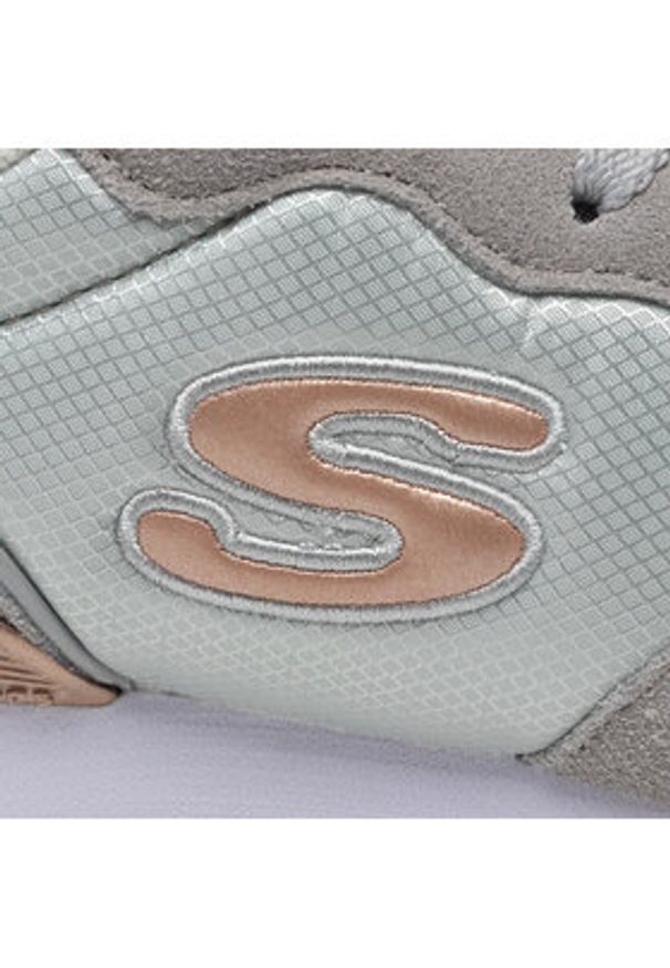 skechers - Skechers Sneakersy Goldn Gurl 111/LTGY Szary. Kolor: szary. Materiał: materiał