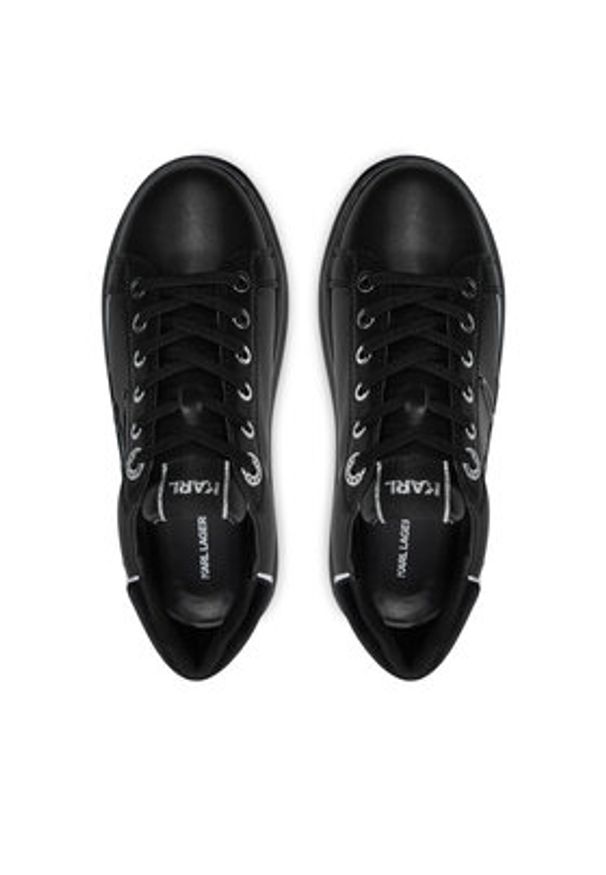 Karl Lagerfeld - KARL LAGERFELD Sneakersy KL62548F Czarny. Kolor: czarny. Materiał: skóra