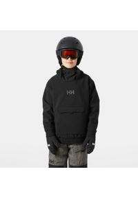 Bluza z kapturem dla dzieci Helly Hansen Powder Softshell. Typ kołnierza: kaptur. Kolor: czarny. Materiał: softshell. Sezon: zima. Sport: narciarstwo #1
