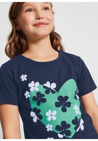 bonprix - T-shirt dziewczęcy z czystej bawełny organicznej (2 szt.). Kolor: biały. Materiał: bawełna. Wzór: nadruk, kwiaty #3