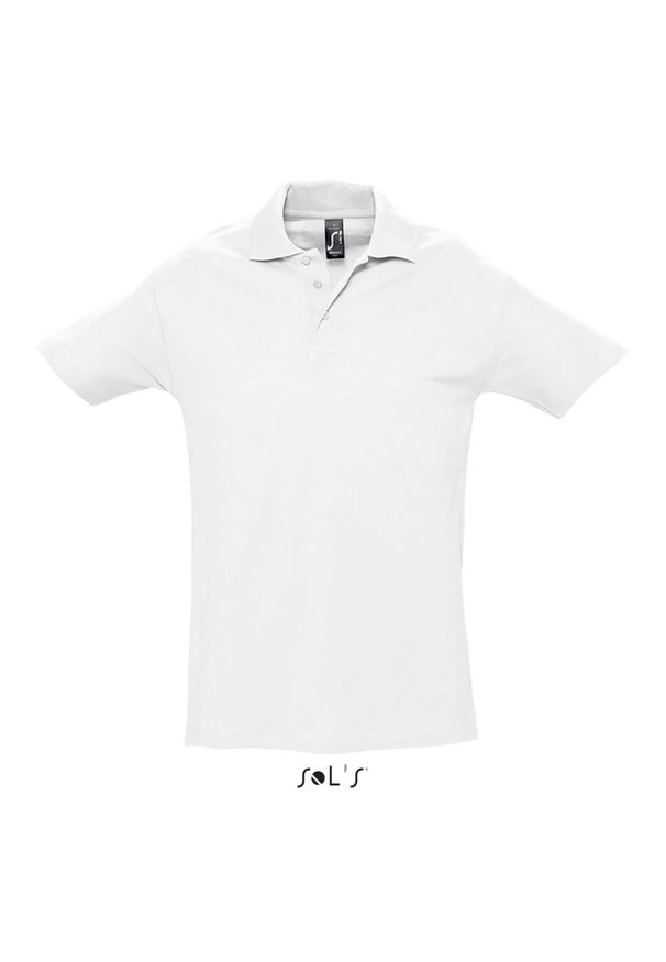 SOL'S - Polo Sol's Spring Ii. Typ kołnierza: polo. Kolor: biały. Materiał: bawełna. Styl: elegancki