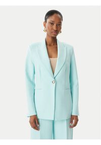 Maryley Marynarka 26EB187/43AC Turkusowy Regular Fit. Kolor: turkusowy. Materiał: syntetyk #1