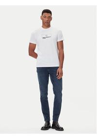 Karl Lagerfeld Jeans T-Shirt A4M17020 Biały Slim Fit. Kolor: biały. Materiał: bawełna