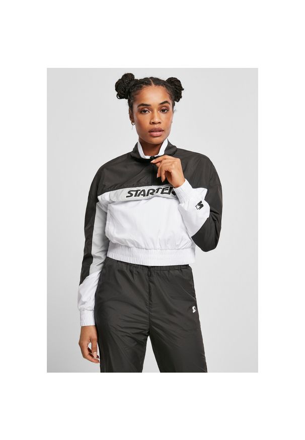 Damska kurtka do ściągania Urban Classics starter colorblock. Kolor: czarny, biały, wielokolorowy