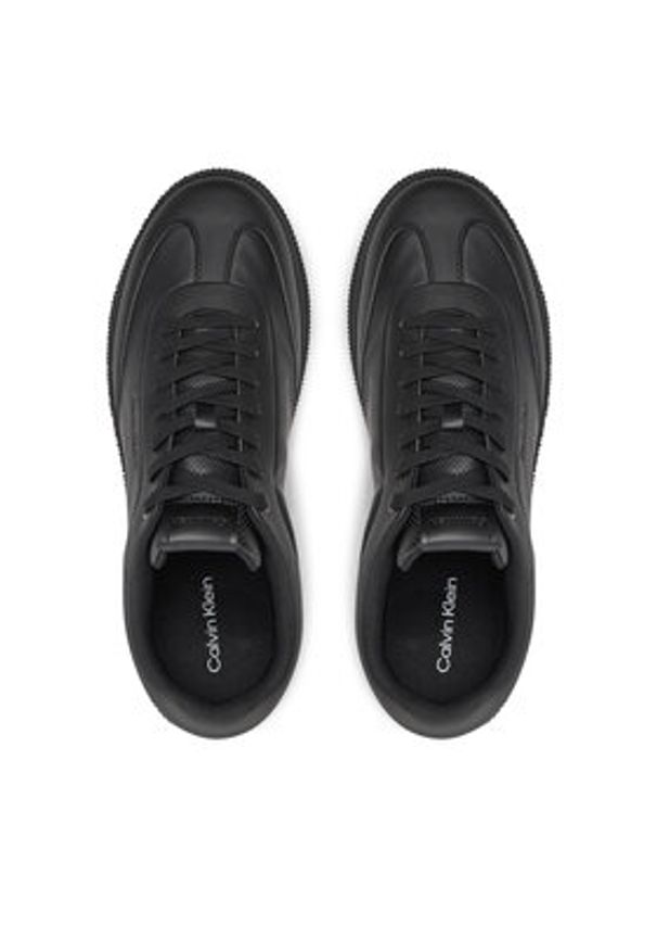 Calvin Klein Sneakersy Low Top Lace Up Lth HM0HM01790 Czarny. Kolor: czarny. Materiał: skóra