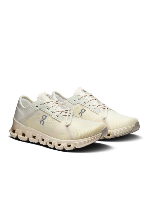 On - ON Cloud X 4 AD W Ghost | Dew Buty damskie treningowe. Okazja: na co dzień, do pracy. Kolor: kremowy. Szerokość cholewki: normalna. Sport: fitness, bieganie