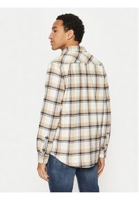 Tommy Jeans Koszula Check Flannel DM0DM20670 Beżowy Regular Fit. Kolor: beżowy. Materiał: bawełna