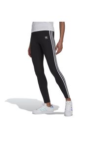 Adidas - Legginsy adidas Originals Adicolor Classics 3-Stripes H09426 - czarne. Kolor: czarny. Materiał: bawełna, elastan. Wzór: aplikacja #1