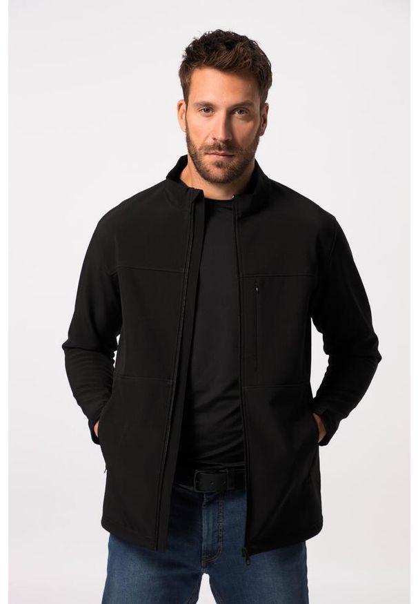 JAY-PI - Męska Kurtka softshellowa FLEXNAMIC® stójka dużo kieszeni. Typ kołnierza: kołnierzyk stójkowy. Kolekcja: plus size. Kolor: czarny. Materiał: poliester, materiał. Sport: turystyka piesza