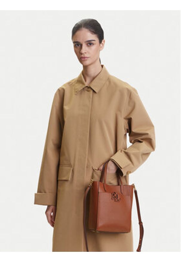 Lauren Ralph Lauren - LAUREN RALPH LAUREN Torebka 431966760001 Brązowy. Kolor: brązowy. Materiał: skórzane