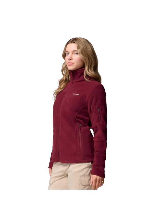 columbia - Polar turystyczny damski Fast Trek II Jacket. Kolor: czerwony. Materiał: poliester. Sport: turystyka piesza