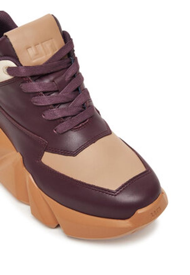 United Nude Sneakersy Space Kick Max 1065691216 Bordowy. Kolor: czerwony. Materiał: skóra