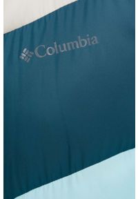 columbia - Columbia kurtka Puffect Color Block Jkt damska kolor turkusowy zimowa 1955101. Kolor: turkusowy. Materiał: tkanina, syntetyk, materiał, puch. Wzór: ze splotem. Sezon: zima #5