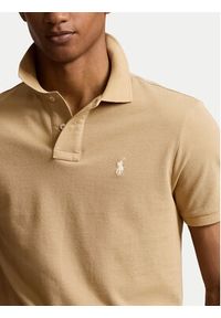 Polo Ralph Lauren Polo 710536856379 Beżowy Slim Fit. Typ kołnierza: polo. Kolor: beżowy. Materiał: bawełna