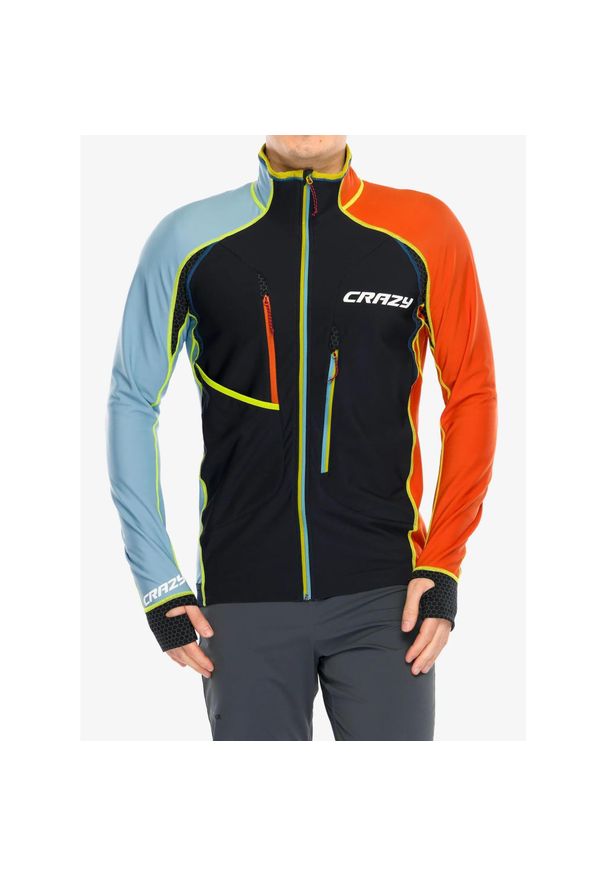 CRAZY - Bluza rozpinana męska Crazy Pull Acceleration. Kolor: czarny. Sezon: zima. Sport: narciarstwo