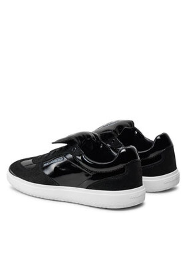 Karl Lagerfeld - KARL LAGERFELD Sneakersy KL63820 Czarny. Kolor: czarny. Materiał: lakier, skóra