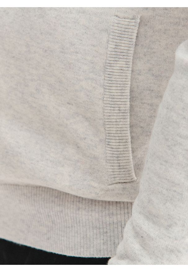 Pako Lorente - PAKO LORENTE - Jasnoszary rozpinany sweter z kieszeniami. Okazja: na co dzień. Kolor: szary. Materiał: poliamid, bawełna, wełna. Styl: casual