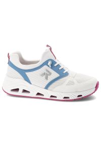 Sneakersy damskie Rieker, lekka konstrukcja oddychająca cholewka elastyczna podeszwa dobra amortyzacja sportowy charakter wygodne sznurowanie, białe,. Okazja: na co dzień, na spacer, do pracy. Zapięcie: sznurówki. Kolor: biały. Materiał: materiał. Szerokość cholewki: normalna. Sport: turystyka piesza #7