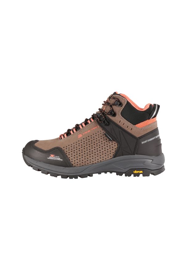 ALPINE PRO - Buty trekkingowe Alpine Pro Erahe skórzane Vibram. Kolor: brązowy. Materiał: skóra