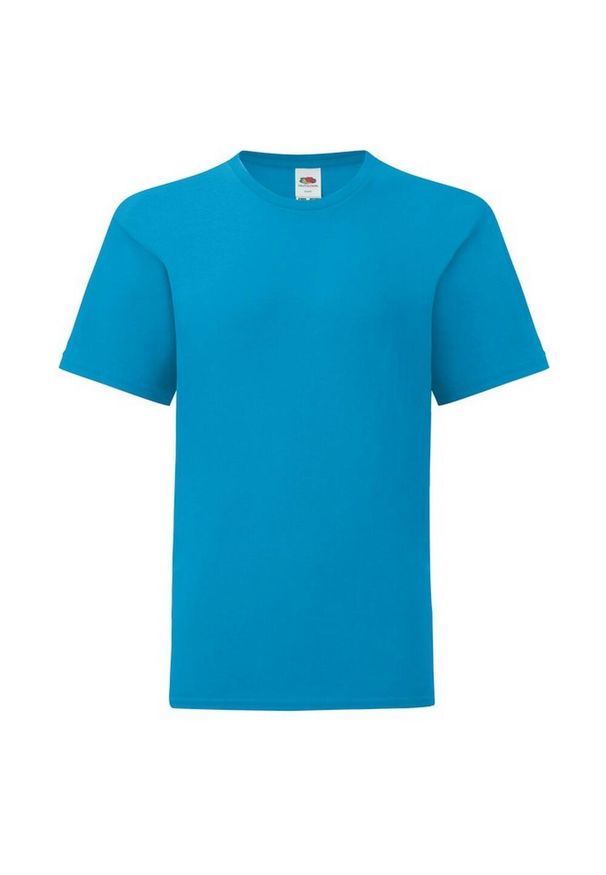 FRUIT OF THE LOOM - Koszulka Dziecięca Iconic 150 Plain T-shirt. Kolor: niebieski. Sport: turystyka piesza