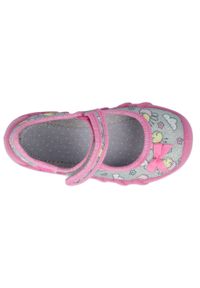 Befado obuwie dziecięce 109P218 różowe. Kolor: różowy. Materiał: bawełna, tkanina #5