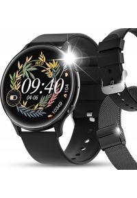 JG Smart - SMARTWATCH ZEGAREK DAMSKI MENU PL ROZMOWY POWIADOMIENIA SMART WATCH CZARNY. Rodzaj zegarka: smartwatch. Kolor: czarny