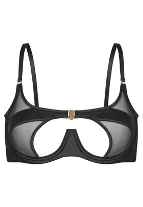 Hunkemöller Biustonosz z fiszbiną Vienna 301821 Czarny. Kolor: czarny. Materiał: syntetyk