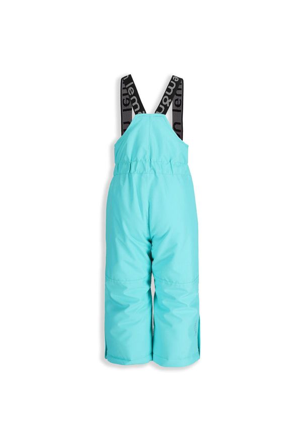 Spodnie narciarskie dziecięce z szelkami ocieplane Lemon Explore ZL5 turkusowe. Kolor: niebieski. Materiał: poliester. Sezon: zima. Sport: narciarstwo