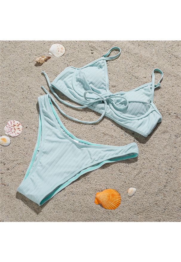 Intica - bikini push-up plażowe z regulowanymi ramiączkami Arub. Kolor: fioletowy. Materiał: tkanina