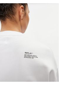 Replay Bluza W3586Q.000.23614P Biały Regular Fit. Kolor: biały. Materiał: bawełna