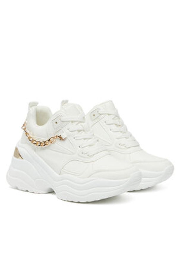 DeeZee Sneakersy AM25240 Biały. Kolor: biały. Materiał: skóra