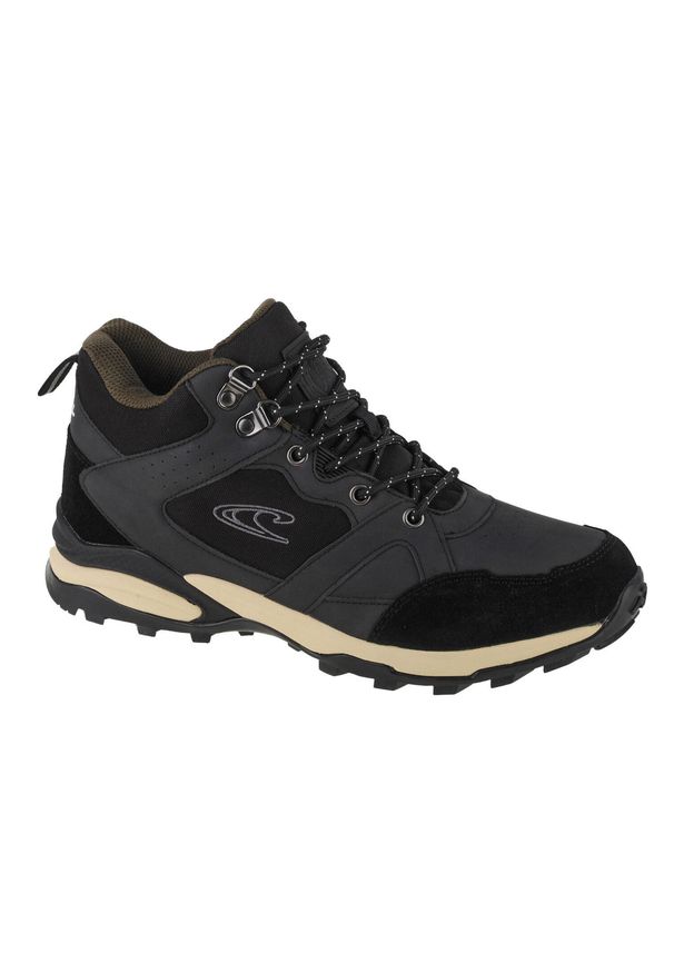 Buty do chodzenia męskie O'Neill Stratton Mid. Zapięcie: sznurówki. Kolor: czarny. Materiał: guma, syntetyk, zamsz, materiał, tkanina. Szerokość cholewki: normalna. Sport: turystyka piesza