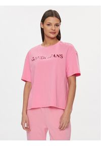 Gaudi T-Shirt 411BD64025 Różowy Relaxed Fit. Kolor: różowy. Materiał: bawełna #1