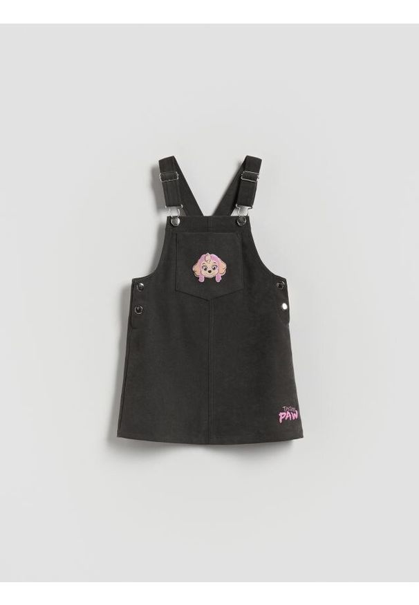 Reserved - Sukienka na szelkach Psi Patrol - ciemnoszary. Kolor: szary. Materiał: tkanina