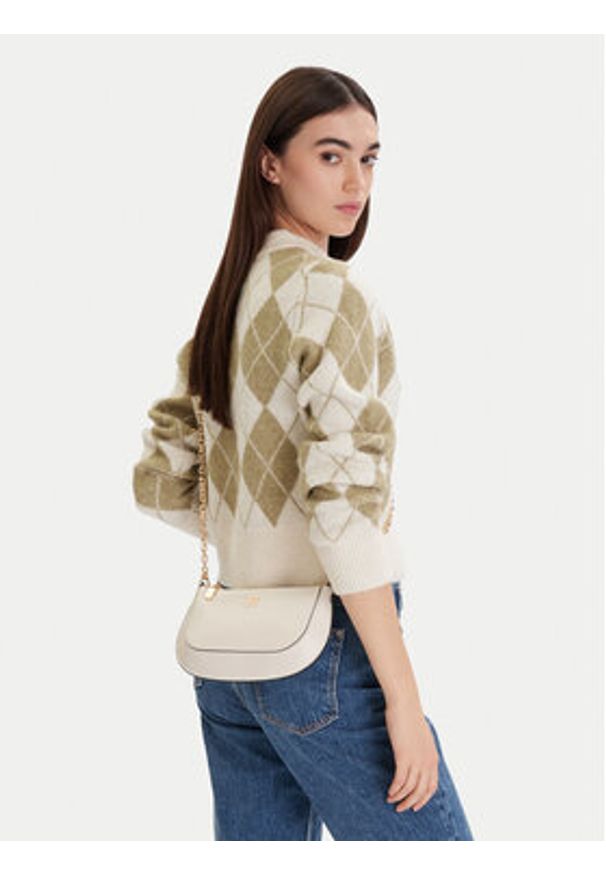 TOMMY HILFIGER - Tommy Hilfiger Torebka Th Glam Mini Chain Crossover AW0AW18142 Écru. Materiał: skórzane