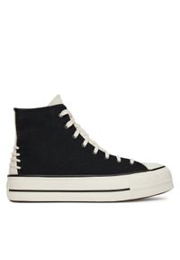 Converse Trampki Chuck Taylor All Star Lift Platform Crafted Laces A12552C Czarny. Kolor: czarny. Materiał: materiał. Obcas: na platformie
