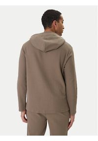 BOSS Bluza Waffle 50535885 Brązowy Regular Fit. Kolor: brązowy. Materiał: bawełna #5