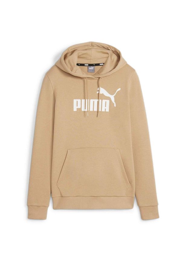 Bluza z kapturem Puma Ess Logo Hoodie Tr S, Kobiety. Typ kołnierza: kaptur. Kolor: brązowy. Materiał: materiał, bawełna