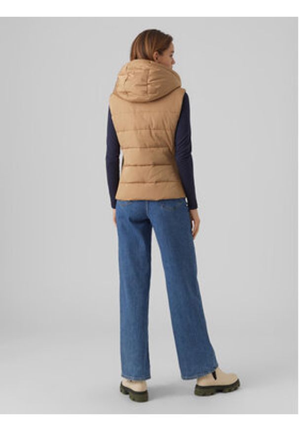 Vero Moda Bezrękawnik 10289835 Brązowy Regular Fit. Kolor: brązowy. Materiał: syntetyk. Długość rękawa: bez rękawów