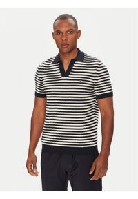 TOMMY HILFIGER - Tommy Hilfiger Polo MW0MW39531 Granatowy Regular Fit. Typ kołnierza: polo. Kolor: niebieski. Materiał: syntetyk