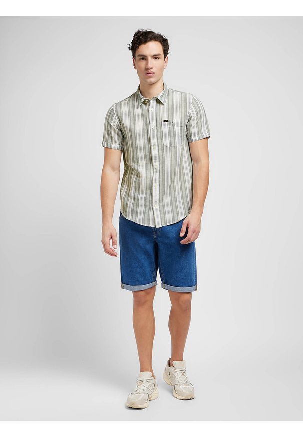 Lee - LEE MĘSKA KOSZULA LEE SS LEESURE SHIRT SUMMIT 112351147