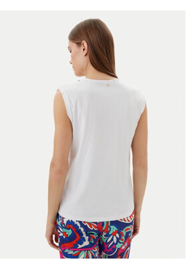 Lola Casademunt by Maite Top MS2515021 Biały Regular Fit. Kolor: biały. Materiał: bawełna