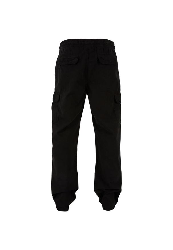 Urban Classics - Spodnie Cargo Męskie Z Bawełny. Kolor: czarny. Materiał: bawełna