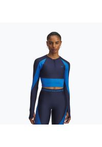 Longsleeve Under Armour HeatGear Rib 1/4 Zip. Kolor: niebieski. Długość rękawa: długi rękaw. Sport: bieganie #1